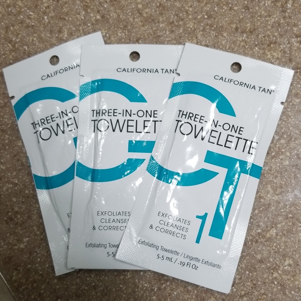 California Tan three in one towelette